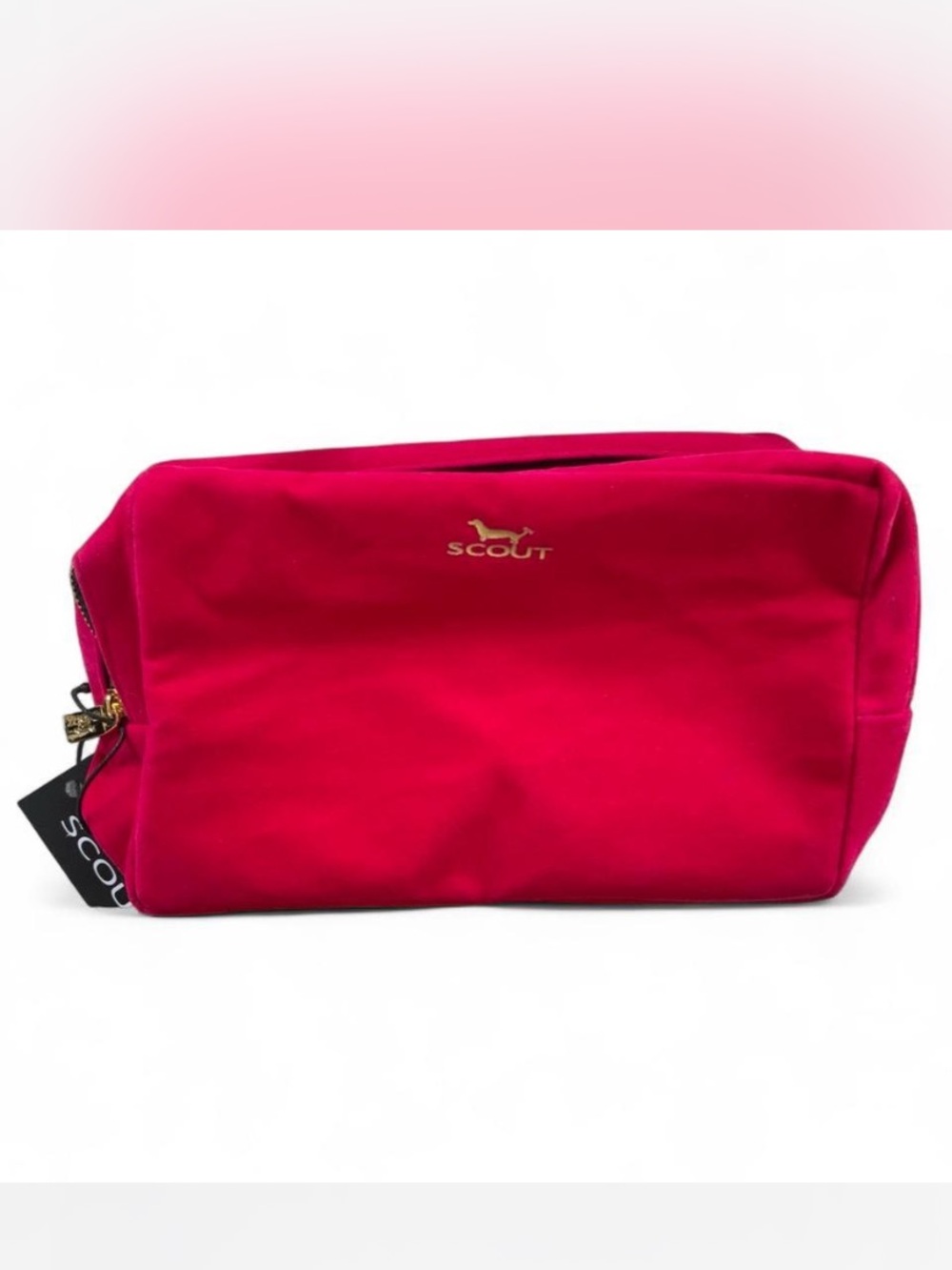 Scout 2 Way Bag in Pink Velvet Cosmetic Bag